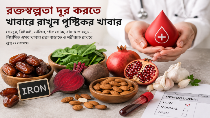 রক্তস্বল্পতা দূর করতে খাবারের তালিকায় রাখুন যেসব পুষ্টিকর খাবার