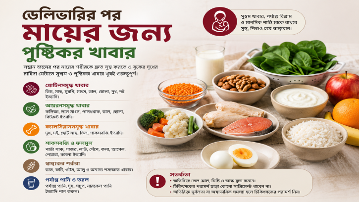 ডেলিভারির পর মায়ের জন্য পুষ্টিকর খাবার 