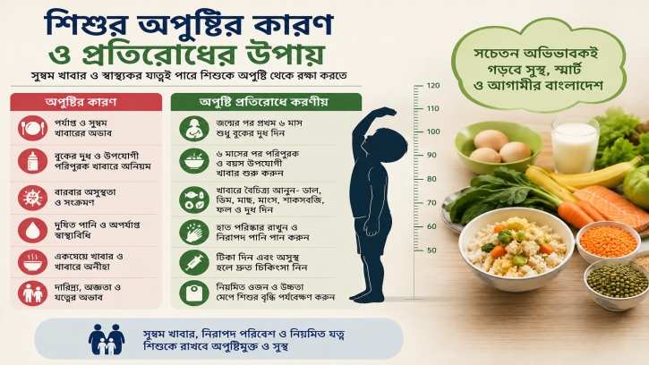 শিশুর অপুষ্টির কারণ ও প্রতিরোধের উপায়, যা জানা জরুরি